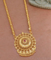 Beautiful Gold Plated Heart Dollar Chain With Ruby Stone BGDR1350