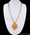 Latest Ruby Stone Gold Plated Mango Dollar Chain For Women BGDR1352