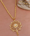 Ad Stone Floral Gold Imitation Dollar With Chain For Ladies BGDR1355