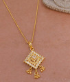 Stylish Hanging Beads Gold Imitation White Stone Dollar Chain BGDR1359