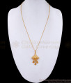 Stylish Hanging Beads Gold Imitation White Stone Dollar Chain BGDR1359