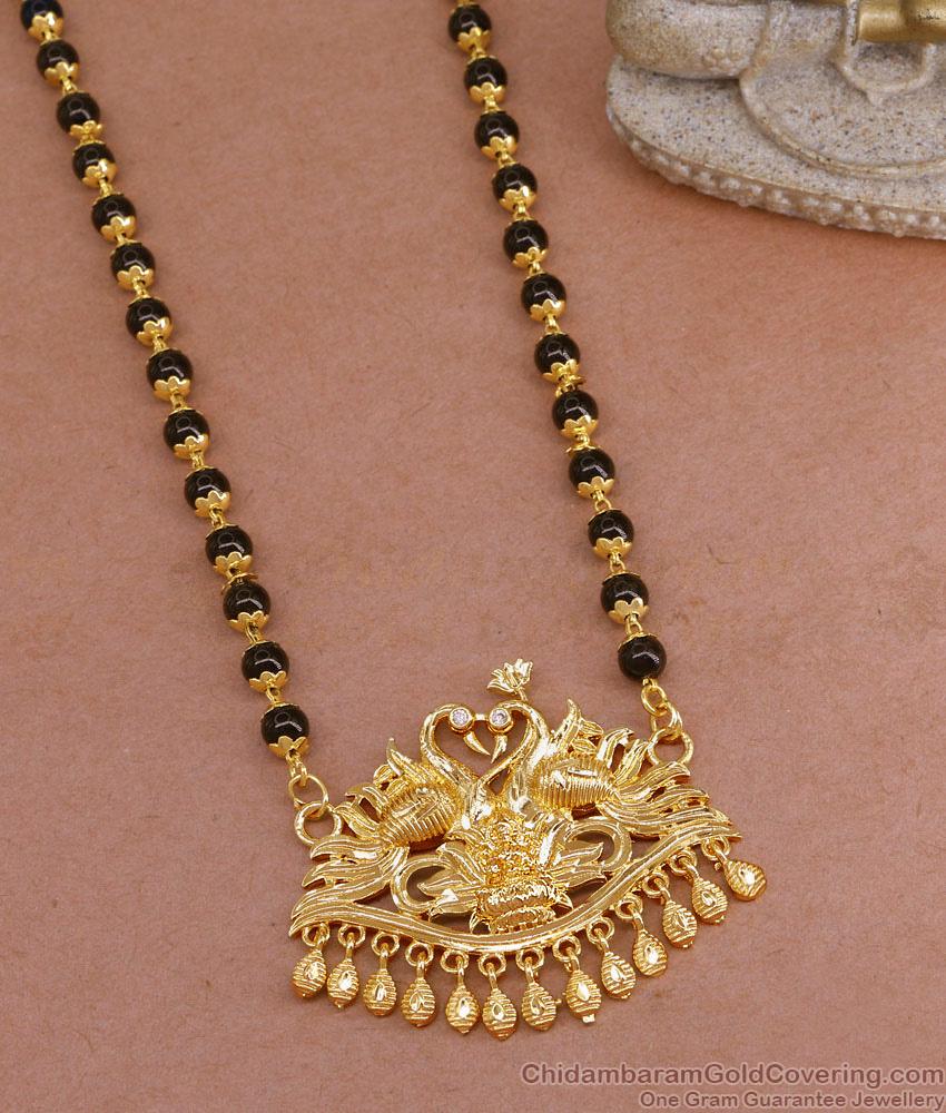 Traditional Karimani Malai Gold Imitation Swan Pendant Chain Online BGDR1370