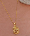 Plain One Gram Gold Small Dollar With Long Chain For Women BGDR1373