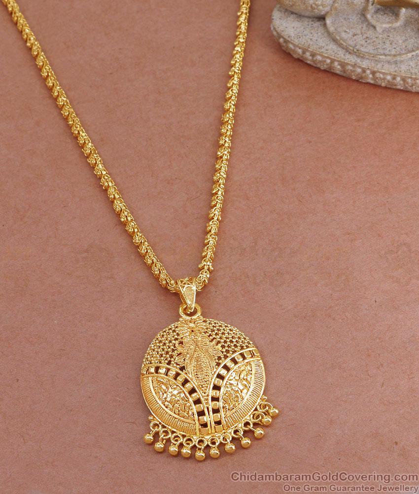 Unique Round Flower Design 1 Gram Gold Dollar Chain Collection BGDR1383