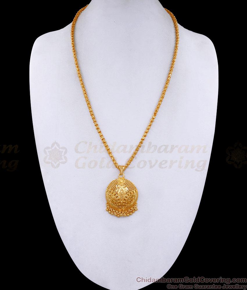 Unique Round Flower Design 1 Gram Gold Dollar Chain Collection BGDR1383