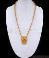 Traditional Gold Plated Ruby Stone Dollar With Heart Chain BGDR1389