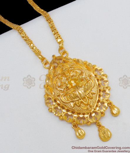 Delightful AD Ruby Stone Gold Pattern Dollar Chain For Wedding Buy ...