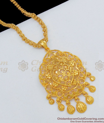 Delightful AD Ruby Stone Gold Pattern Dollar Chain For Wedding Buy ...