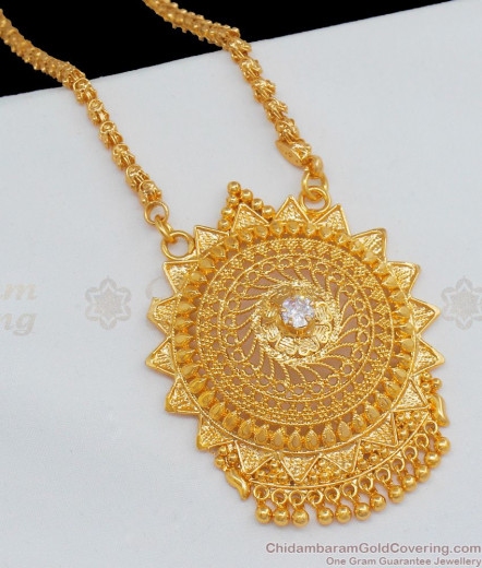 Plain Gold Plated Traditional Pattern Dollar Without Stones Bridal 