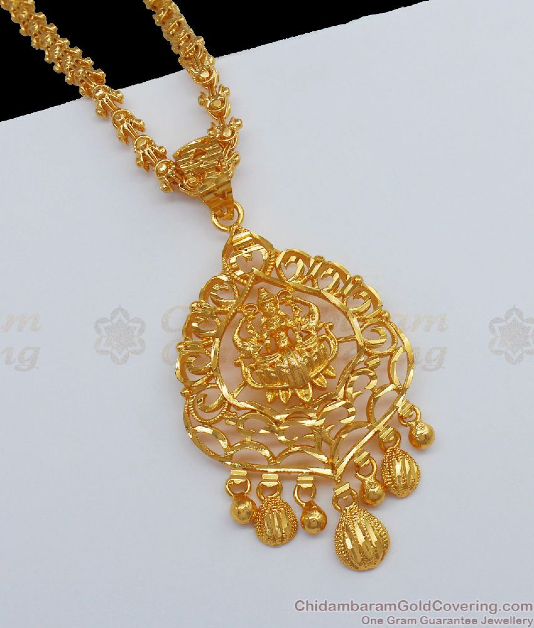 Buy One Gram Gold Dollar Chain Lakshmi Indian Jewelry Collections BGDR656