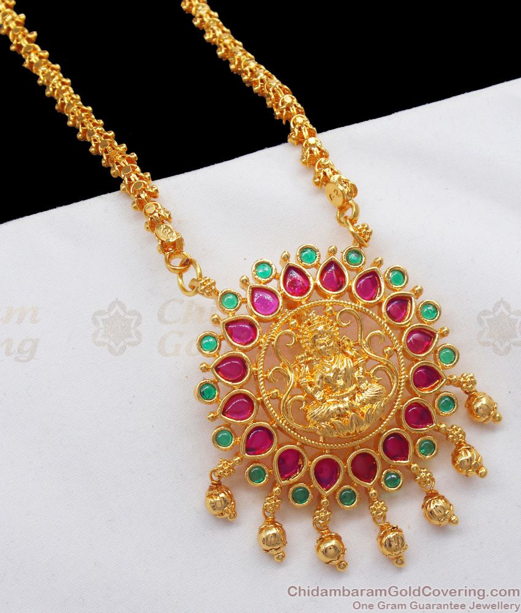 Lakshmi Model Big Dollar Long Gold Chain Shop Online BGDR785