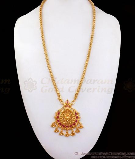 Kemp Stone Traditional Gold Dollar Chain Ruby Jewelry Bgdr838