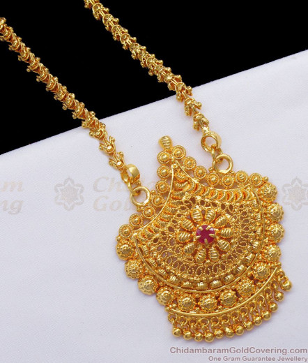 Plain Gold Plated Traditional Pattern Dollar Without Stones Bridal ...