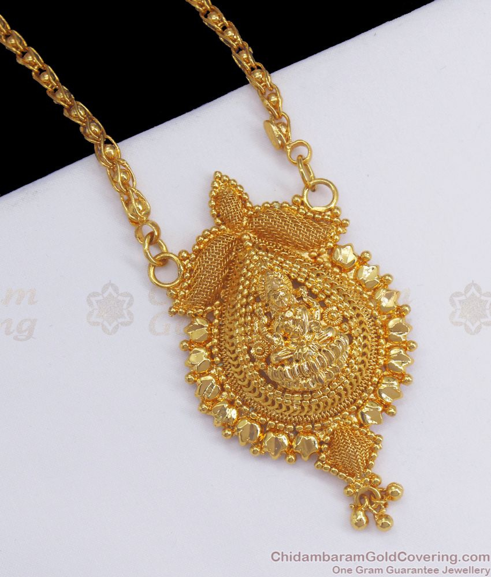 Lakshmi Design Gold Plated Pendant Chain Traditional Wear BGDR872