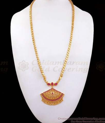 Artistic Handcrafted Pink And White Multi Stone Gold Plated Dollar ...