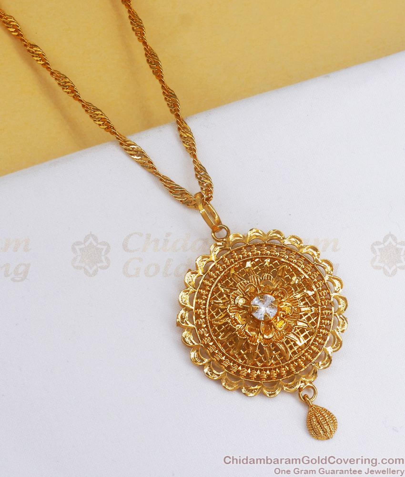 Buy Onlin Gold Plated Dollar With Twisted Chain BGDR910