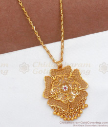 Buy 36 Inches Real Gold Pattern Thick Butterfly Design Guaranteed One Gram Gold  Chain Online