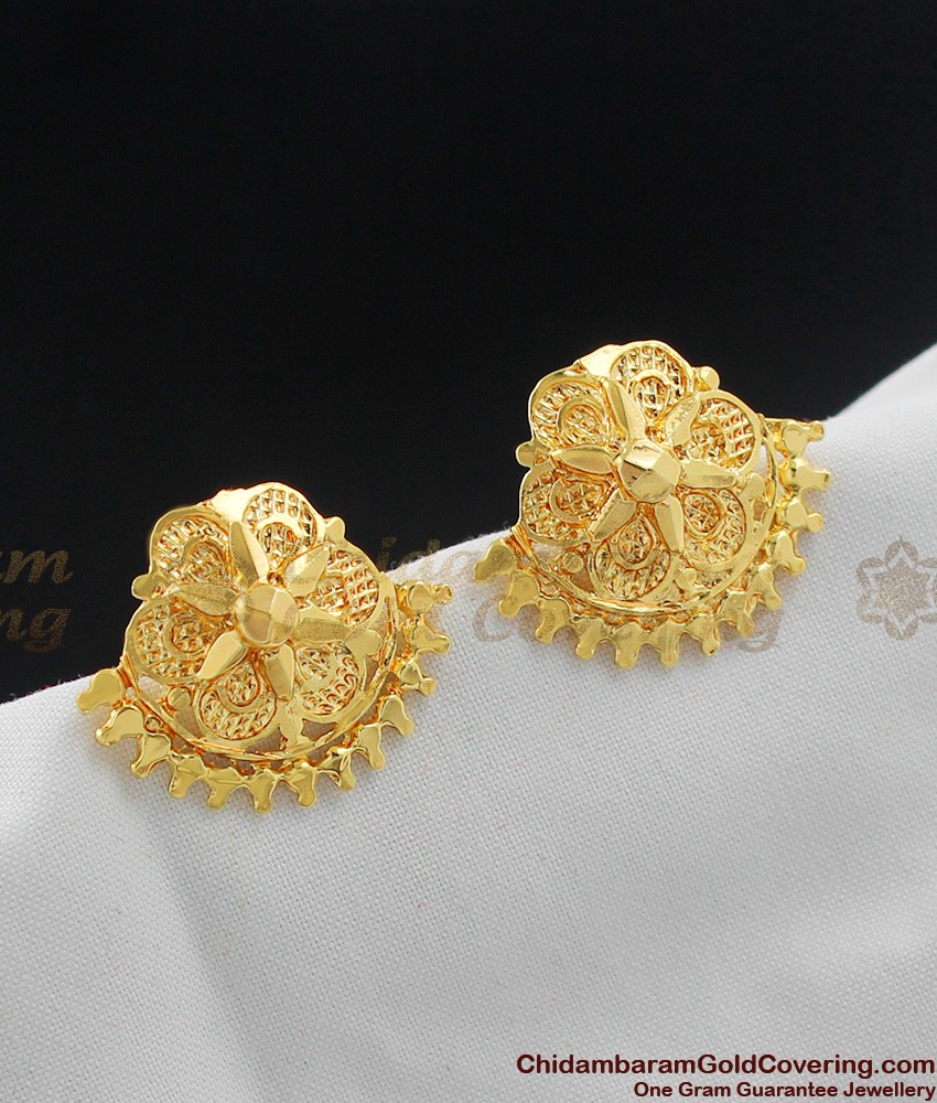 Ear Studs Traditional Plain Gold 