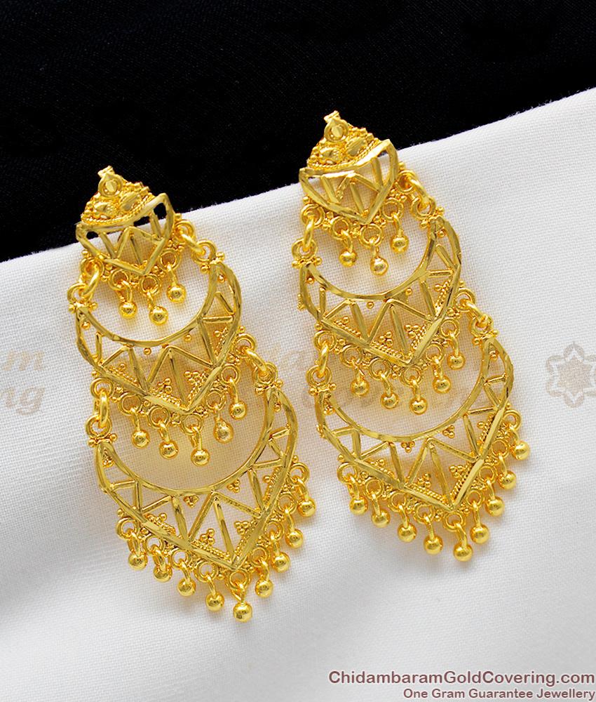 Buy Gold Wedding Earrings Online in India I Gold Wedding Earrings Designs   Best Price  Candere by Kalyan Jewellers