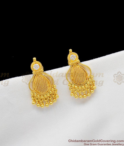 Brass Gold Kollam Supreme Kerala Traditional Palakka Stone Jhumka Earrings  at Rs 1595/pair in Thiruvananthapuram