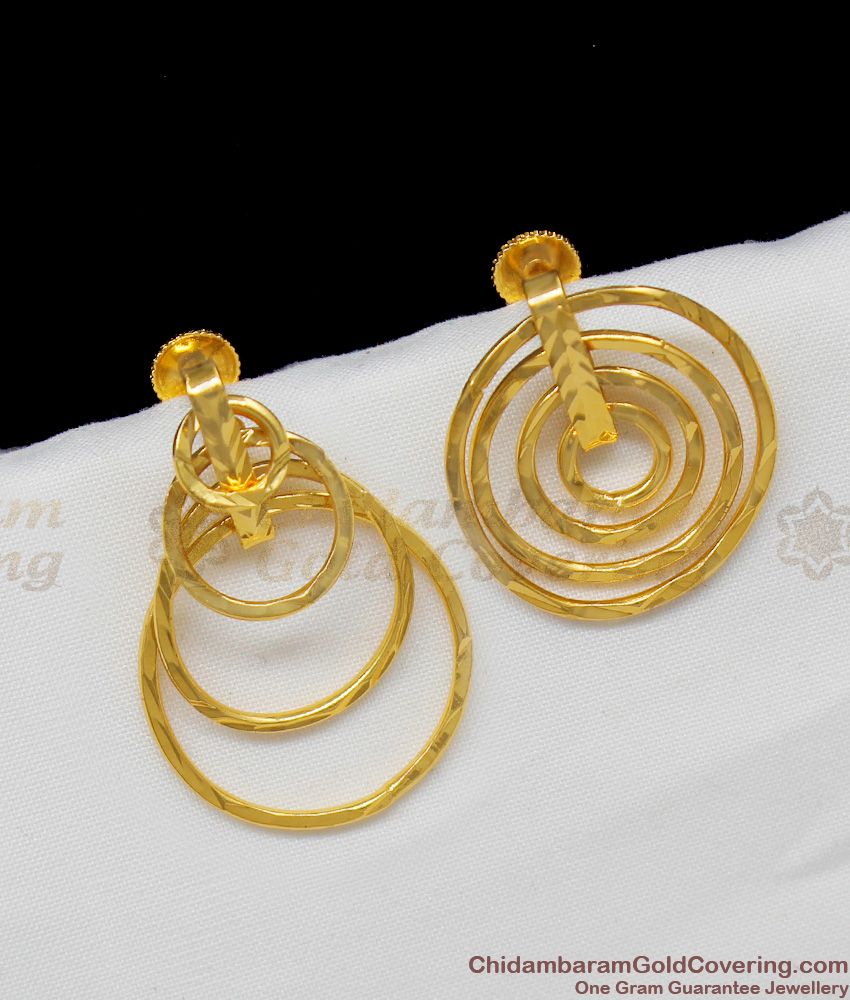 2 in 1 Real gold Ring Model Earrings For Ladies Party Wear New ...