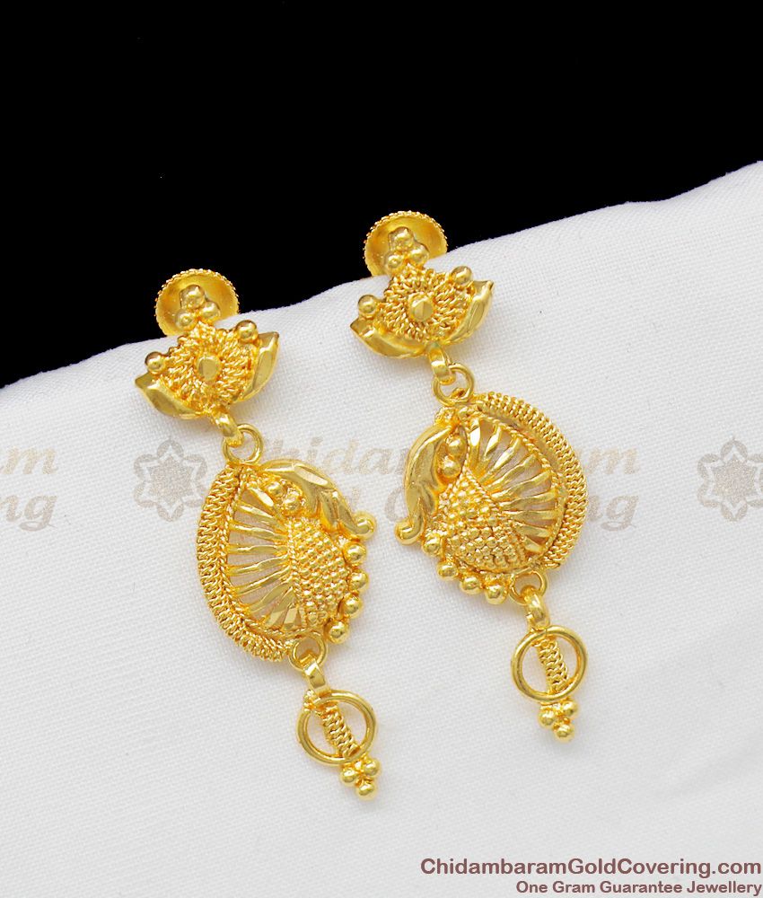 Kashtbhanjan 1 Gram Gold Fancy Mangalsutra Oxidised Gold Earrings German  Silver Earrings & Studs Bali Round