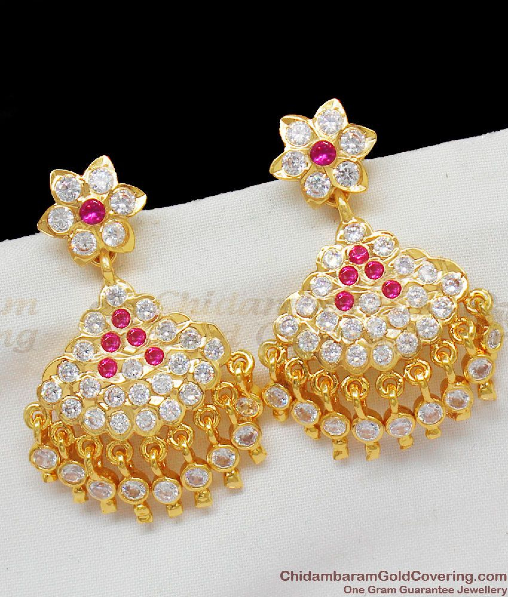 Big Gold Inspired Impon Panchaloga Danglers Traditional Earring ...