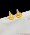 Single White Stone Stud Earrings Jewelry For Regular Wear ER1694