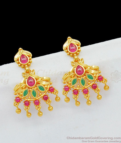 ER3436 Gold Plated Fancy Fashion Earrings White Ruby Buy Online Best  Quality Imitation | JewelSmart.in