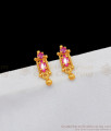 Full Ruby CZ Stone Daily Wear Earring Collections for Girls ER1841