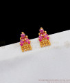 Full Ruby CZ Stone Daily Wear Earring Collections for Girls ER1845