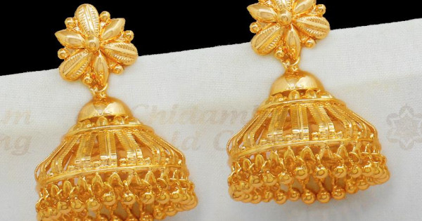 Real Gold Pattern Jimmiki Kammal Design For Grand Function ER1903