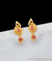 Marvelous Pink Ruby Stud Collections for Daily College Office Wears ER1916