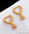 Heart Shape Hoops Real Gold Design Studs Daily Use Earrings ER2104