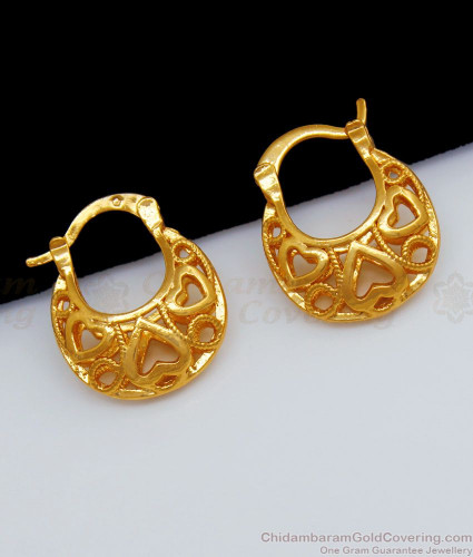 Memoir Gold Plated oval look Fashion Hoop Bali earring Women Girls :  Amazon.in: Fashion