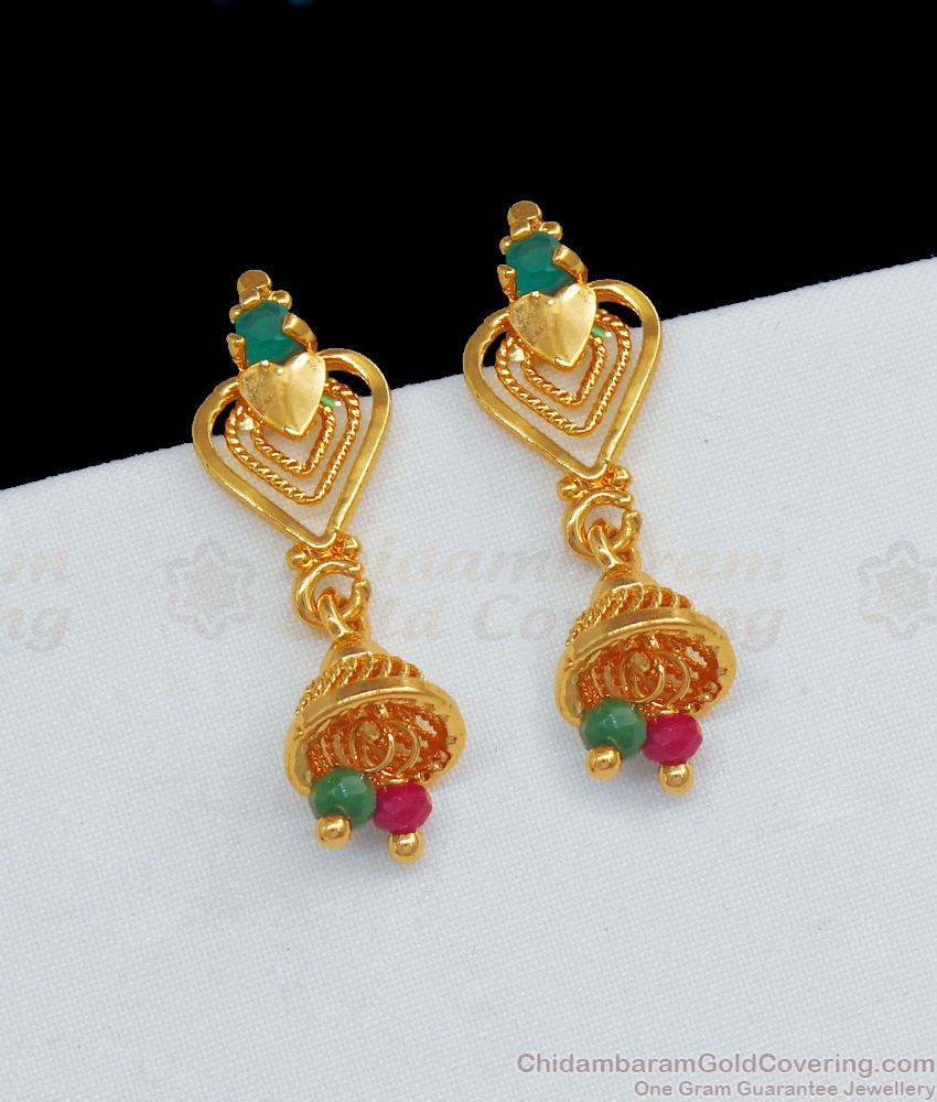 One gram gold small gold jhumka design ER2192