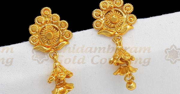 Buy Online Jimiki Gold Earrings For Daily Wear ER2224