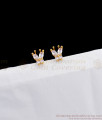 Dazzling White Stone Stud Type Earrings For Daily Wear ER2293