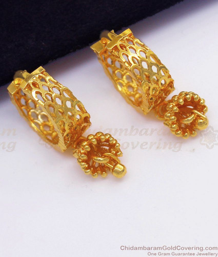 22K Gold Plaed Earring Women Daily Wear Drop Dangle Traditional Ethnic  Jewellery | eBay