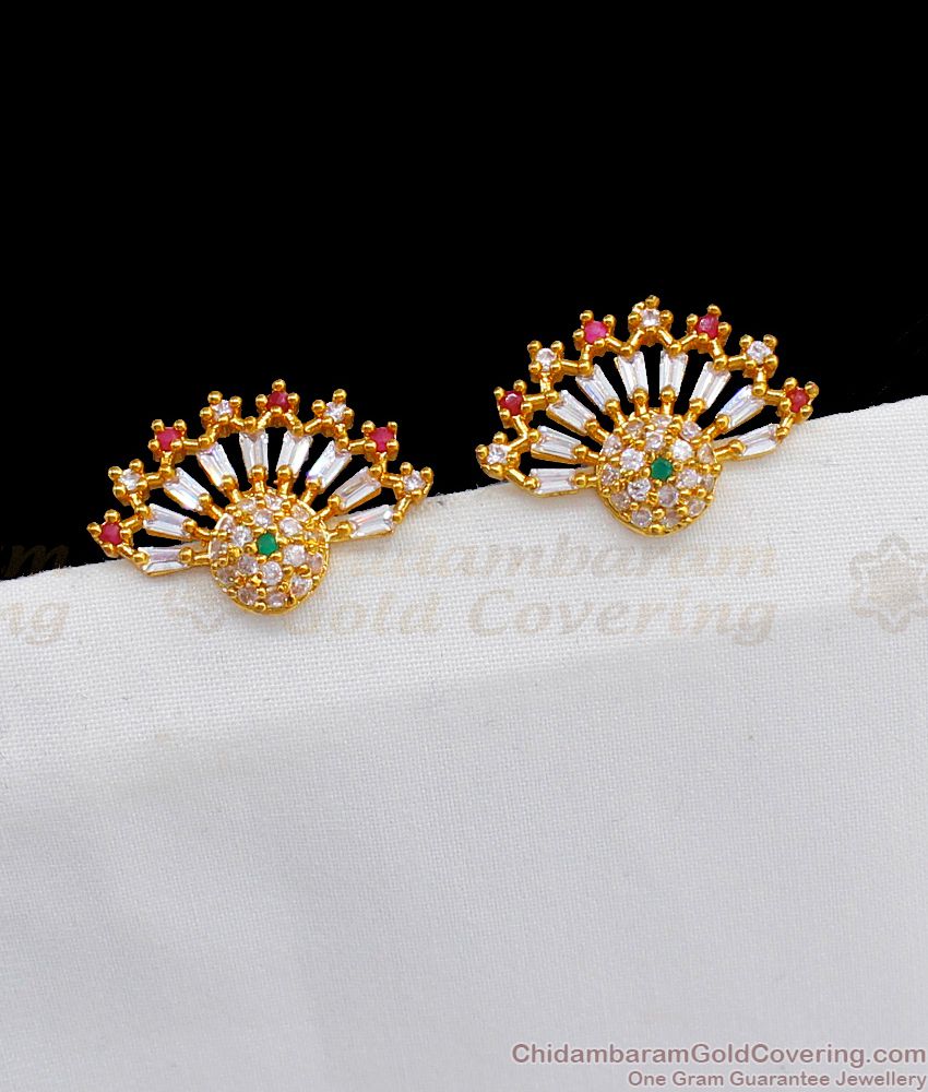 One Gram Gold Stud Type Earrings For Girls Collections ER2333