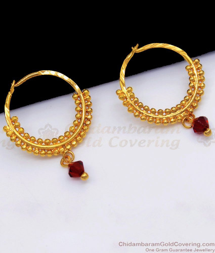 Yellow Gold Red & Blue Enamel Twist Hoops | Ryan Thomas Jewellers