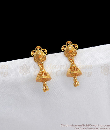 One Gram Gold Daily College Wear Real Gold Like Rain Drops Teenage Girls  Fancy Earrings Online