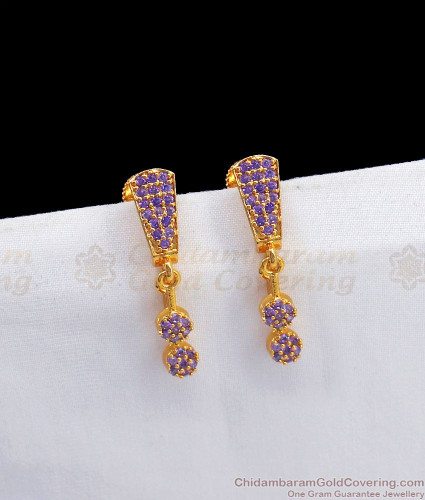 Ralph Lauren Purple Stone Double Drop Earrings in Gold Tone | Bloomingdale's