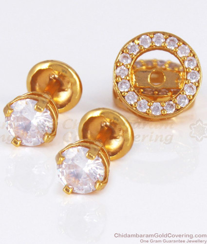 Brass Golden Changeable Floral Design Studs Earrings at Rs 274/set in Mumbai