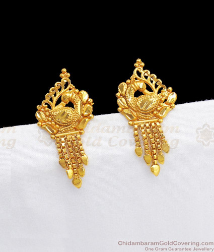 24 Adorable Small Gold Earrings Designs  South India Jewels