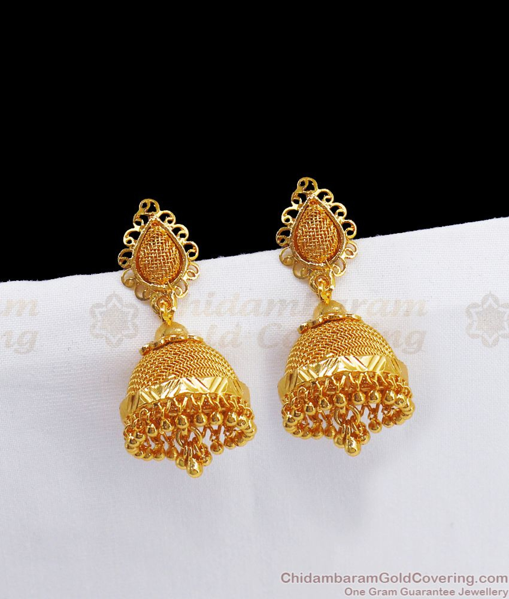 New Arrival One Gram Gold Big Jimiki Earrings Party Wear ER2693