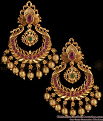 Grand Bridal Design Ruby Stone Haram Necklace Combo Set Jewellery 