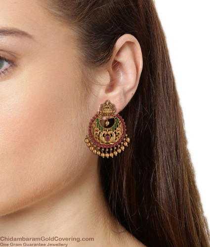 Kundan Chandbali Earrings Online Buy Now – Gehna Shop