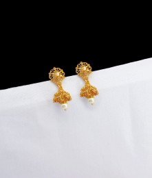 Small pearl clearance jhumkas gold