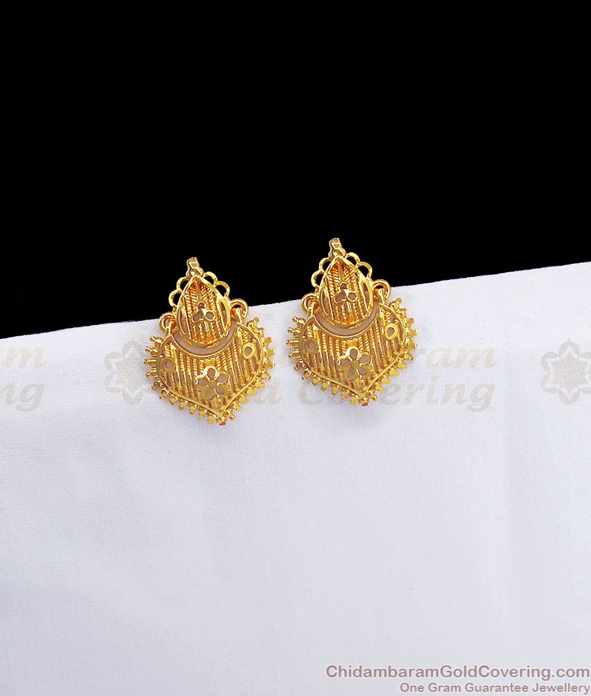 Simple Gold Earrings Stud Collections For Daily Use ER2504